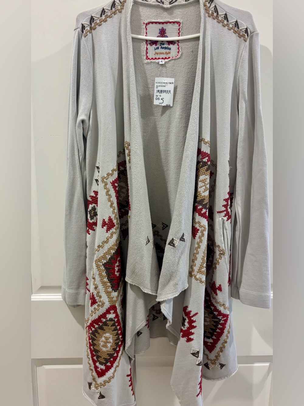 Light Putty ColorOpen-Front Aztec Cardigan Sweater - Johnny Was  Brand.